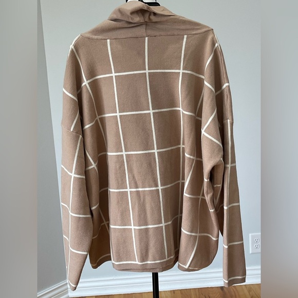 Baltic Born Tahoe Turtleneck windowpane sweater size 3X office cozy neutral work - Picture 6 of 16